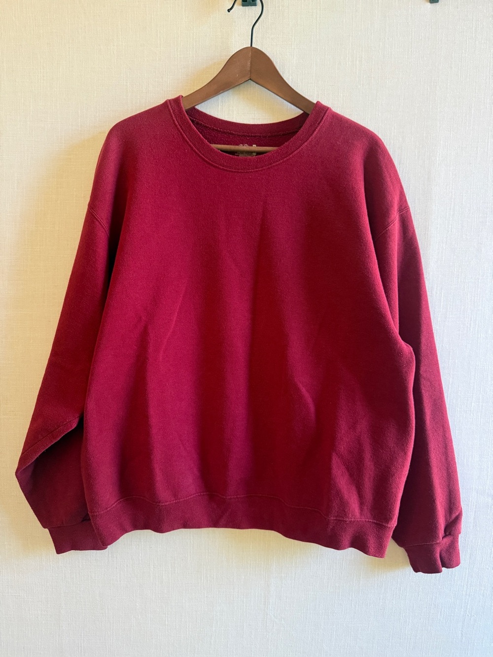 Vintage Fruit of the Loom Maroon Crewneck Sweatshirt XL